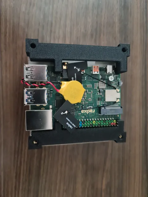 The brackets on the board.