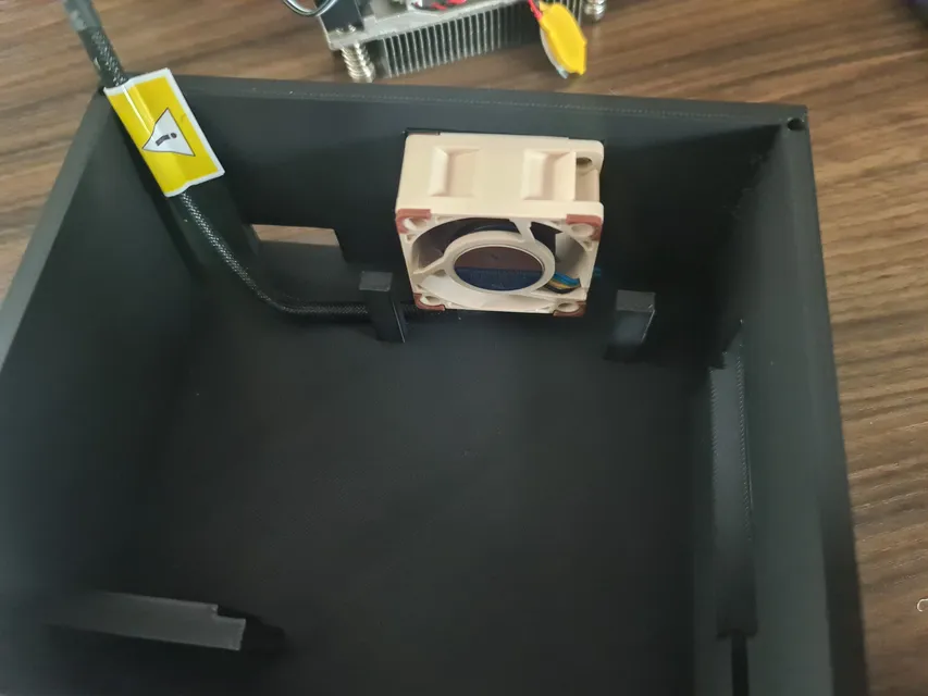 The fan on the inside of the case.